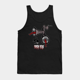 Scary Siren Head printable and cutout meme mask Tank Top